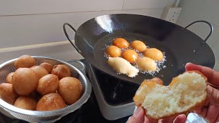 Tanpa Telur Tanpa Ulen jadi Roti Goreng Enak  Rotinya wong ndeso jadul [upl. by Lidia738]