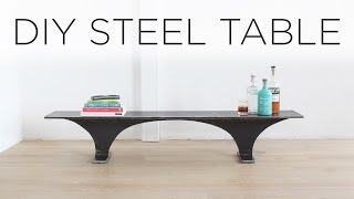 DIY Steel Table  Made from an IBeam [upl. by Imotas]