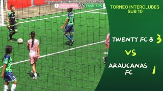 ARAUCANAS FC vs TWENTY FC B  TORNEO INTERCLUBES SUB 10 [upl. by Morlee]