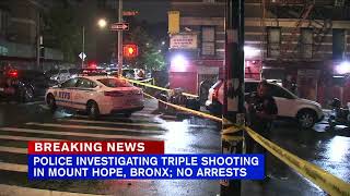 Police investigating triple shooting in the Bronx [upl. by Allenrac716]