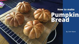 EASY WAY TO MAKE PUMPKIN BREAD ROLL BUN MOIST FLUFFY PUMPKIN RECIPE CHEF ALBERTS KITCHEN BAKING [upl. by Aracaj]