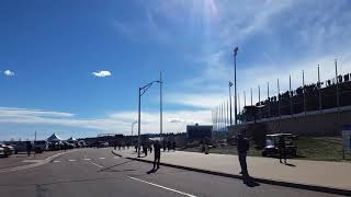 B1 Bomber fly by sets off car alarms [upl. by Orvan]