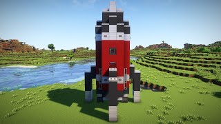 Minecraft Rocket Space Ship  Tutorial [upl. by Nebe663]