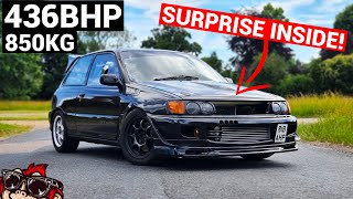 🐒 436HP IN A 850KG TIN CAN TOYOTA STARLET B18 TURBO REVIEW [upl. by Gomez]