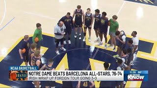 Notre Dame mens basketball beats Barcelona AllStars [upl. by Eriha]