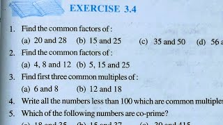 Class 6th maths l Exercise 34 l Chapter 3 l playing with number l NCERT l Solution l cbse board [upl. by Elton]