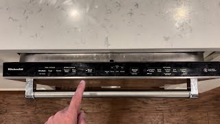 Blinking lights on Kitchenaid Dishwasher how to resume wash cycle [upl. by Elocim641]