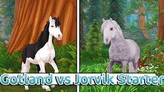 Star Stable Gotland Pony vs Jorvik Starter Pony  Gaits  Speedtest [upl. by Enawyd947]