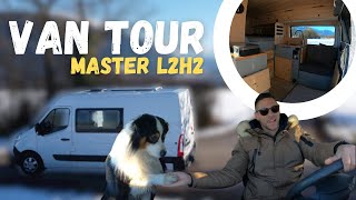 VAN TOUR  Présentation de notre FOURGON aménagé Renault Master L2h2 [upl. by Mayyahk761]