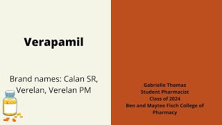 Verapamil Patient Counseling Video [upl. by Audie959]