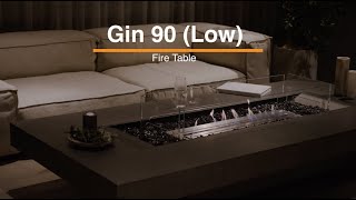 EcoSmart Fire Gin 90 Low Fire Pit Table [upl. by Weinert]