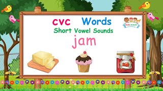 CVC Words With Short Vowel Sounds For Beginning Readers  For Kindergarten  Fun amp Easy Way [upl. by Linkoski197]