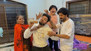 Fake drunk prank with papa and dado 😳  papa or Dado ny Anas Bhai ko bht mara 😭 [upl. by Oivat]