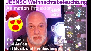 JEENSO Weihnachtsbeleuchtung  Animation Projektor mit Musik und Fernbedienung  Einfach schön [upl. by Margie]