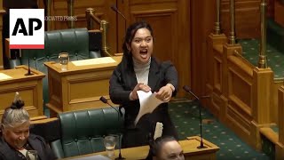 Lawmakers use haka to protest in New Zealands parliament [upl. by Johna9]