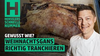 Schnelles Weihnachtsgans richtig tranchieren Rezept von Steffen Henssler [upl. by Arihas776]