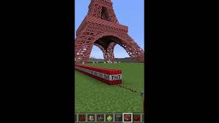 Minecraft TNT Eiffel Tower shortschallenge minecraft [upl. by Meikah795]