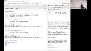 Wilcoxon Rank Sum Test in R [upl. by Oicnaneb542]