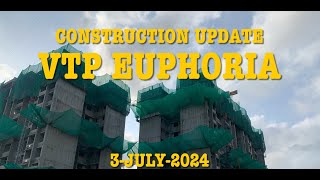 VTP Euphoria Construction Update July 2024  VTPGodrej Kharadi Manjari Riverside township Road vtp [upl. by Gothard]