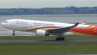 Hong Kong Airlines A330223  Takeoff Auckland Airport  BLNE [upl. by Eusoj]