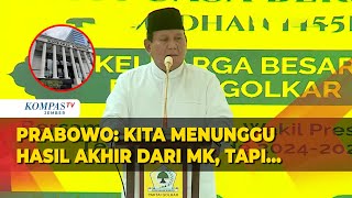 Prabowo Sebut Hormati dan Masih Menunggu Hasil Akhir MK Terkait Gugatan Sengketa Pilpres 2024 [upl. by Stephen]