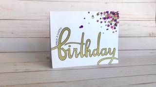 Confetti Happy Birthday Card  Simple DIY  Handmade  Design Draw Create [upl. by Knitter]