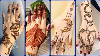 Simple mehndi design 2024Eid mehndi design new mehndi design for 12 Rabi ul Awalmehndi designs [upl. by Aiyram]