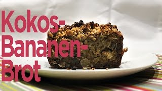 Bananenbrot mit Kokoschips und Pekannüssen amp Streusel Rezept [upl. by Con247]