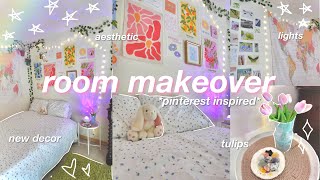 AESTHETIC ROOM MAKEOVER decorating my room pinterest inspired [upl. by Friday]