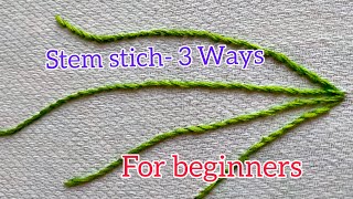 Hand Embroidery Stem Stich Embroidery for begginners how to make stem stich [upl. by Natlus]