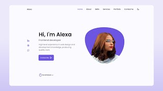 Responsive Personal Portfolio Website Using HTML CSS And JavaScript  DarkLight Mode [upl. by Minardi]