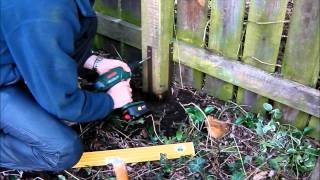 Fence post repair  how to fix broken leaning fence posts  quick and easy with Post Buddy [upl. by Efrem474]