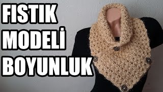 ÖRGÜ SAATİ FISTIK MODELİ BOYUNLUK  TIĞ İŞİ ÖRGÜ MODELLERİ [upl. by Reeve]