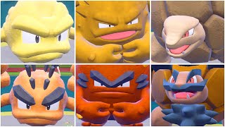 FULL GEODUDE EVOLUTION TEAM Shiny Geodude Graveller Golem Alola Form Moveset Scarlet Violet [upl. by Adnohs595]