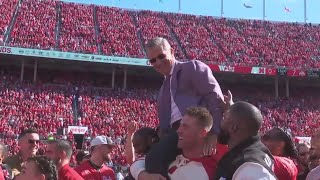 Urban Meyer 2014 Ohio State national championship team honored during game [upl. by Kaleena]