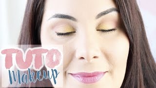 TUTO Makeup de printemps  en rose et jaune [upl. by Palila327]