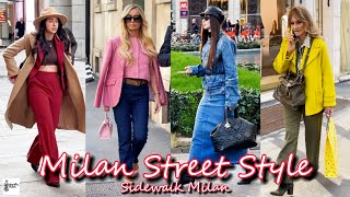 April 2024 Spring Street Style  Best Looks From Milan’s Fashion Street  Italian Outfit Inspiration [upl. by Atiluj]