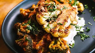 Cauliflower Steak Masala 🔪 [upl. by Lamej]