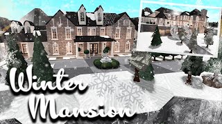 RUSTIC WINTER MANSION  Bloxburg Speedbuild Roblox part 1 of 2 [upl. by Karlan]