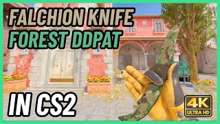 ★ CS2 Falchion Knife Forest DDPAT  CS2 Knife InGame Showcase 4K [upl. by Oile781]