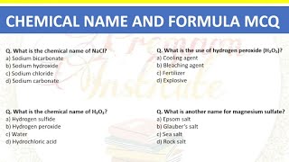 Chemical Name and Formula Mcq Science Gk Trending Topic [upl. by Ab329]