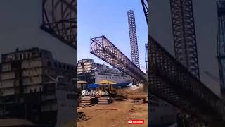 DANGER Crane Tower Collapses Workers Flee for Their Lives [upl. by Velick999]