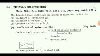 Hydraulics Hydraulic CoefficientsGTU [upl. by Olen]