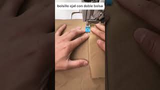 como coser un bolsillo ojal con doble bolsa muy fácil shorts [upl. by Arekat224]