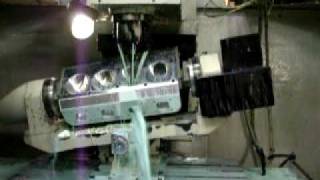 KRE 5 axis CNC milling Milltronics mill of Pontiac Hemi Head with Troy Key table  Hemi War Chief [upl. by Seppala]