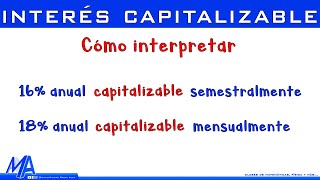 Interés compuesto capitalizable [upl. by Yraccaz]