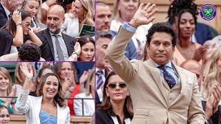 Tendulkar Guardiola Olympians and sporting stars welcomed into royal box  Wimbledon 2024 [upl. by Ahsac158]