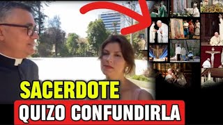 Mujer confronta a SACERDOTE😱😱los CATOLICOS SON IDOLATRAS❌️ [upl. by Durante]