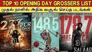 Top10 OPENING DAY Grossers List INDIAN CINEMA  Salaar  Leo  Jawan  2PointO  RRR  Kalki 2898AD [upl. by Eerej932]