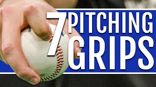 7 Baseball Pitching Grips Cheat Sheet Included [upl. by Ahsauqal]